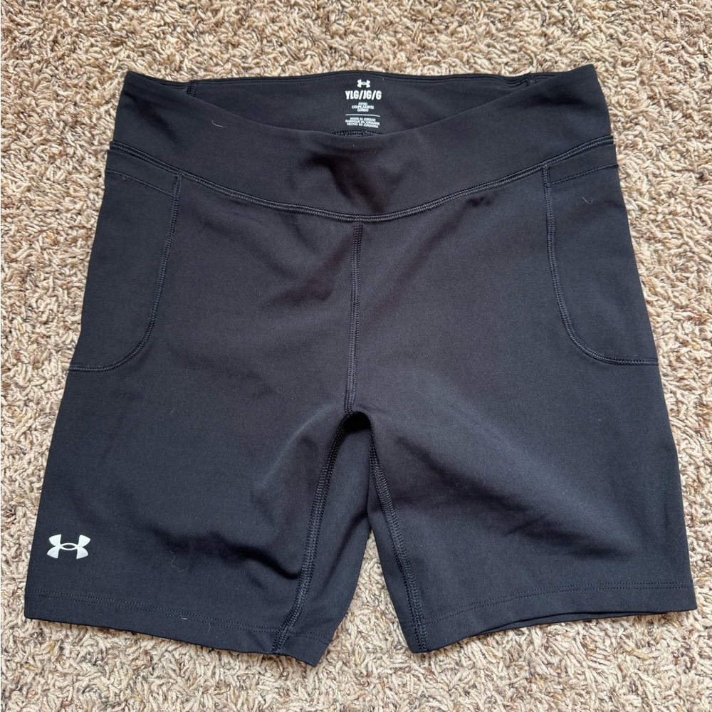 Under Armour Youth Large Athletic fitted Black Shorts